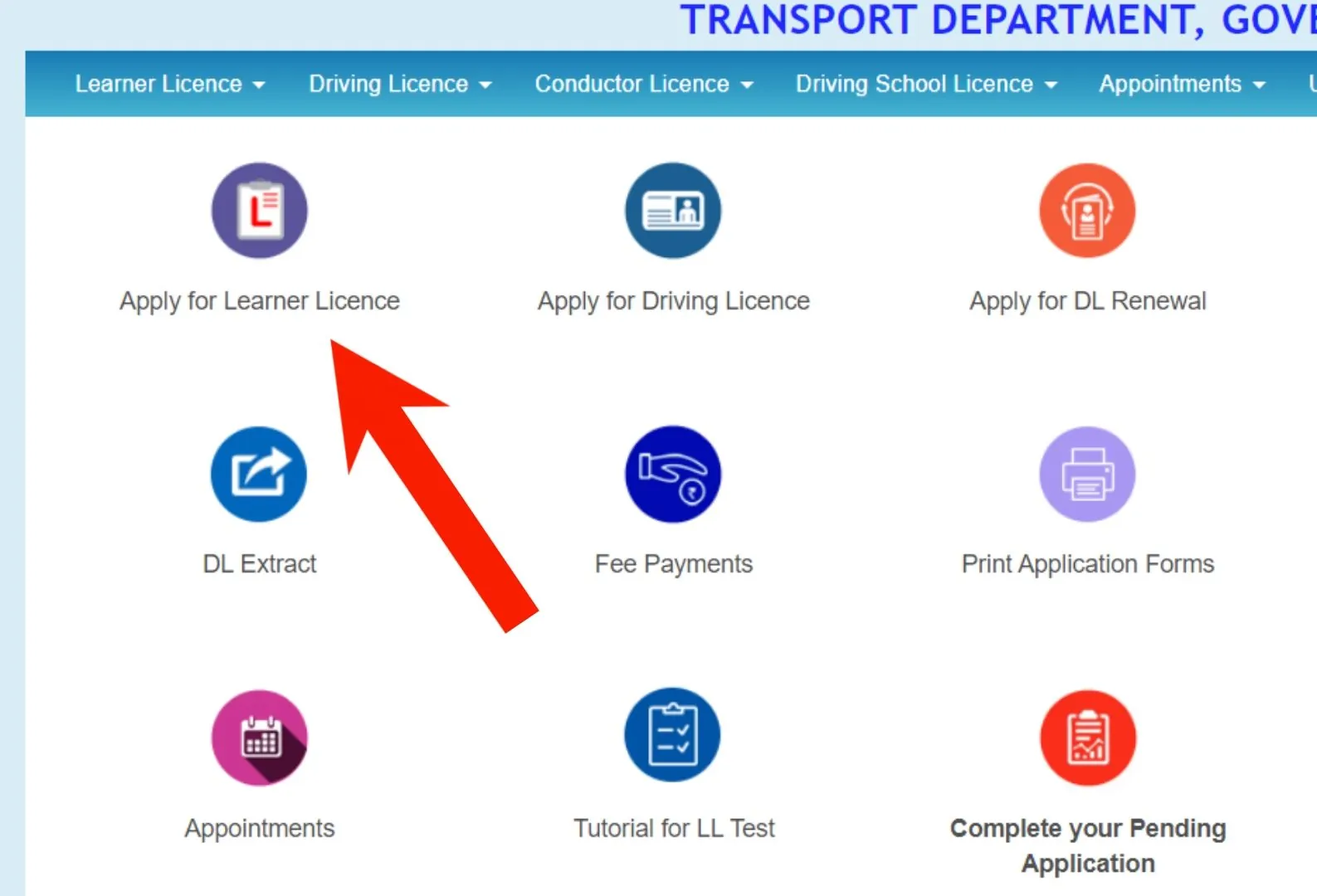 Apply for Learner's License